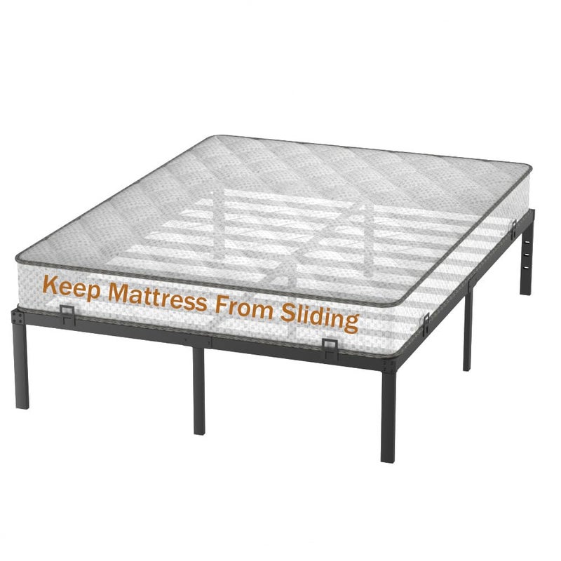 SHLAND Non Slip Mattress Gaskets for Metal Bed Frame,6 PCS Mattress Holder in Place Gripper,Keep Mattress from Sliding, Adjustable Anti-Slip Baffle, Black - Image 3